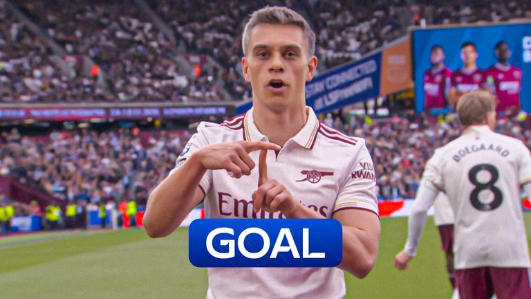 Trossard scores for Arsenal against West Ham