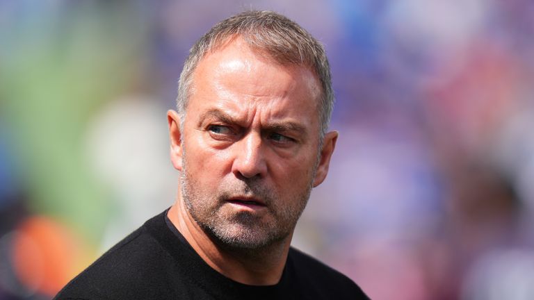 Barcelona's head coach Hansi Flick