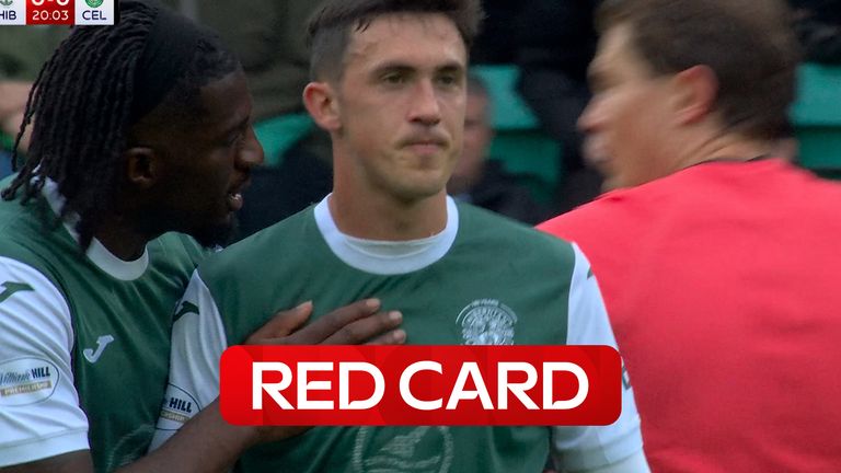 ‘That's a wild challenge!’ | Hibs down to ten as Jamie McGrath sees red! 