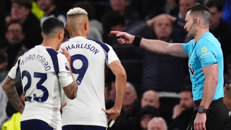 Jarred Gillett awards Leeds a penalty at Spurs after VAR review
