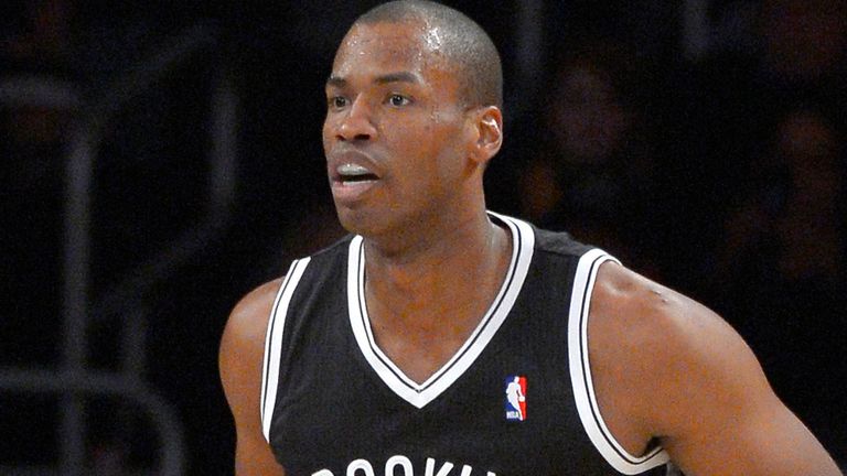 Jason Collins playing for the Brooklyn Nets in 2014