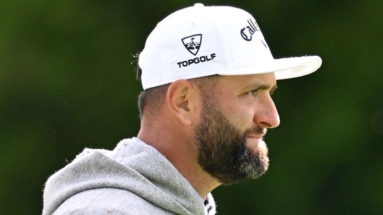 NEWTON SQUARE, PA - MAY 11: Jon Rahm of Spain is shown during the 2026 PGA Championship on May 11th, 2026 at Aronimink Golf Club