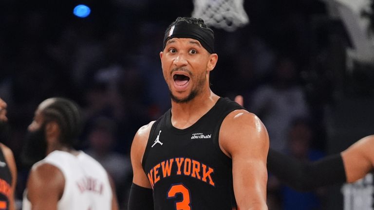 Josh Hart scores a playoff career-high 26 points as the New York Knicks beat the Cleveland Cavaliers