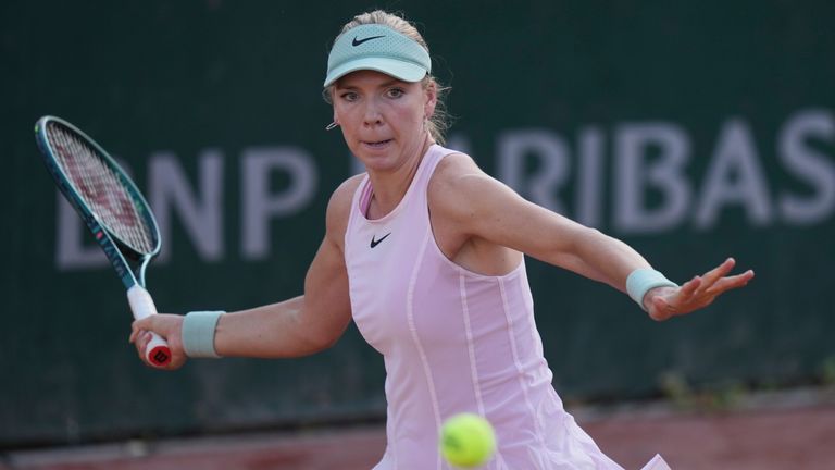 Katie Boulter at the French Open (AP Photo/Thibault Camus)