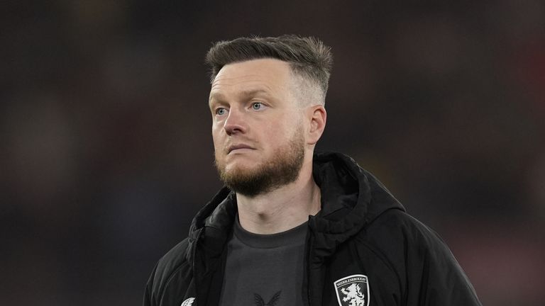 Kim Hellberg looks dejected after Middlesbrough's defeat