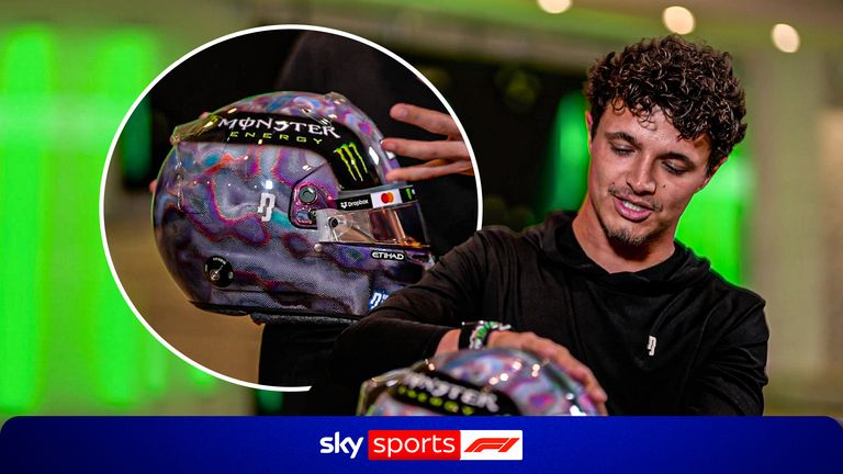 Lando Norris explains why he is sporting a very special helmet design this weekend in support of Race Against Dementia.