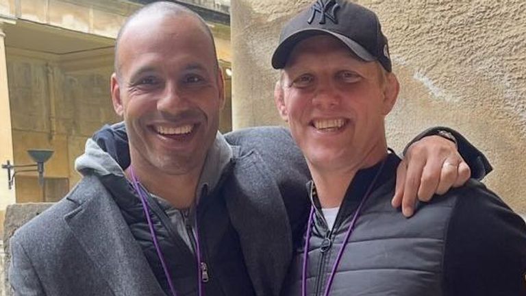 Lewis Moody (right) with Leon Lloyd