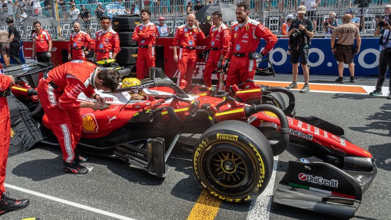 Lewis Hamilton #44, Scuderia Ferrari HP; Formula One GP Miami / USA. May 01 - 03, 2026 Photo by: Erlhof/picture-alliance/dpa/AP Images