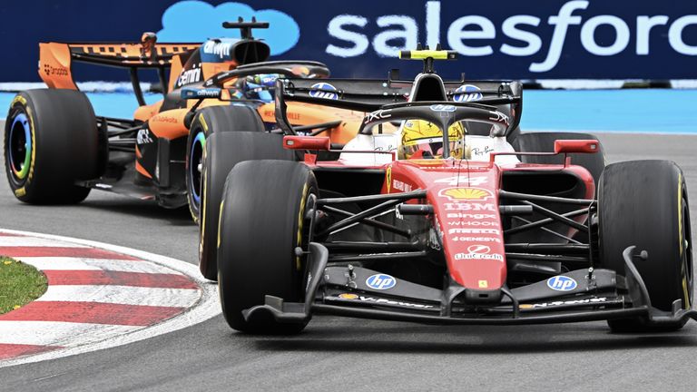 Ferrari driver Lewis Hamilton at the Canadian Grand Prix () 