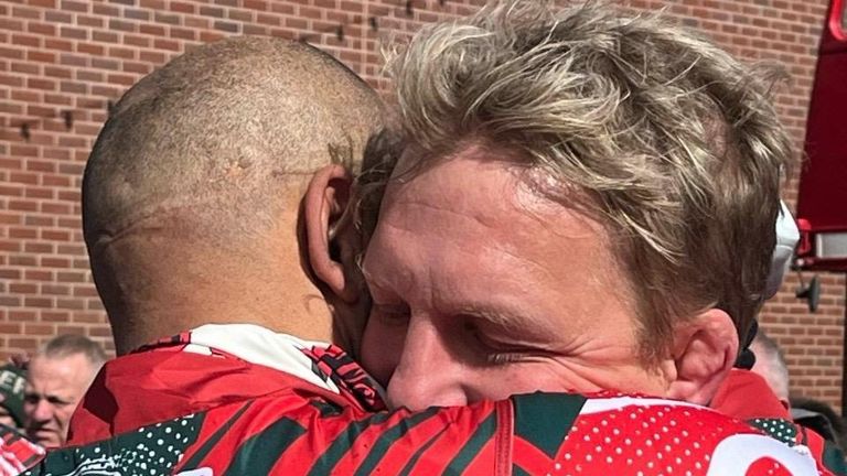 Lewis Moody at a charity bike event