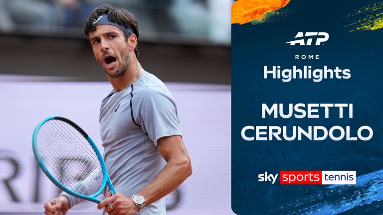 Highlights of Lorenzo Musetti and Francisco Cerundolo from the Italian Open.