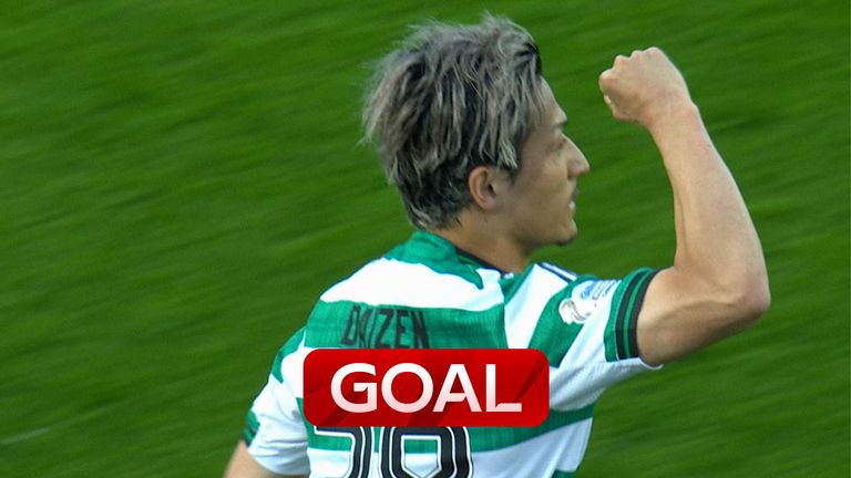 Daizen Maeda finds a vital equaliser for Celtic with a fantastic finish against Motherwell to keep the away side's title hopes alive. 