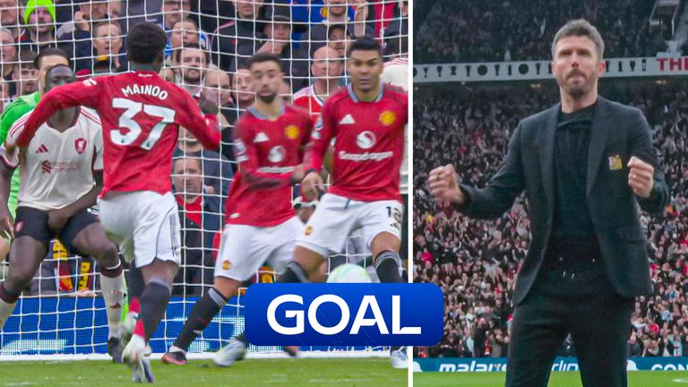 Mainoo goal - Man Utd vs Liverpool