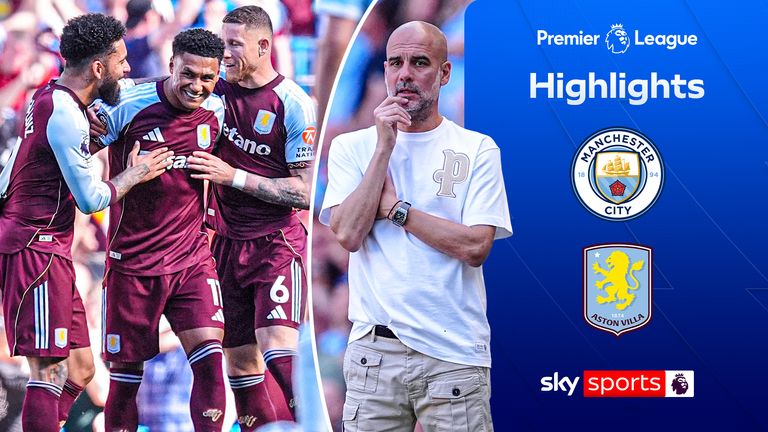 Highlights from the Premier League match between Aston Villa and Manchester City.
