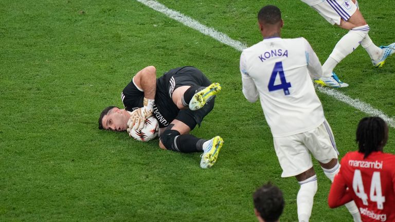 Martinez played on during the game and made two saves