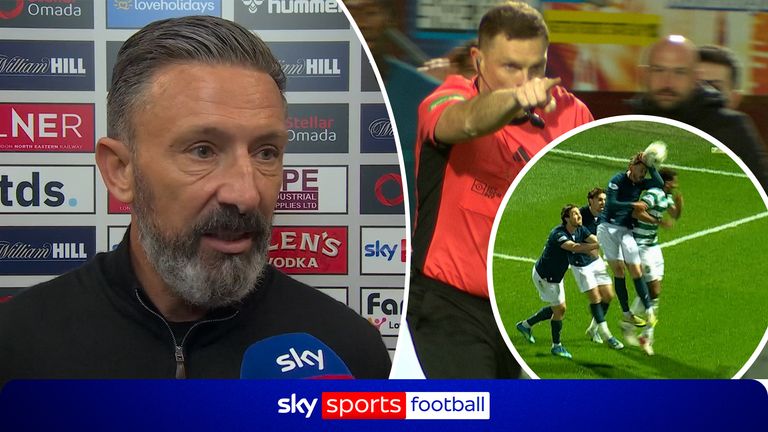 Hearts boss Derek McInnes left disappointed by VAR called to award Celtic a penalty for handball against Motherwell late on in injury-time and called the decision disgusting. 