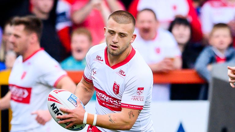 Mikey Lewis scored a hat-trick of tries for Hull KR as they got off to a flying start against Wigan Warriors
