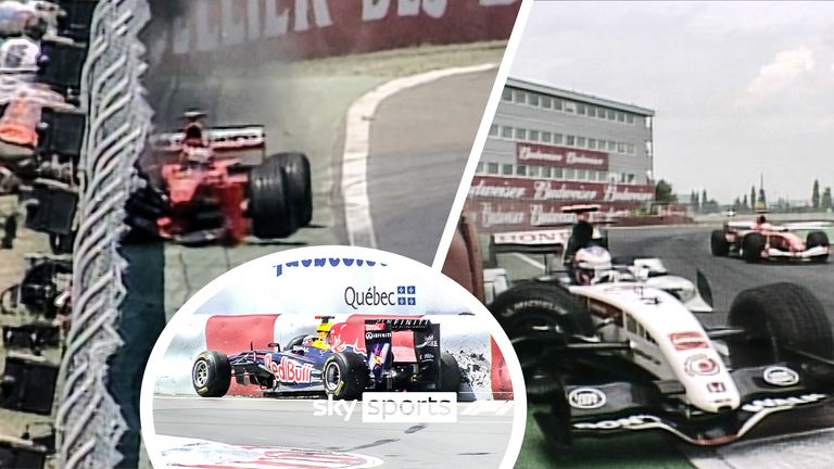 Ahead of this weekend's Canadian Grand Prix, revisit some of the biggest crashes over the years at the infamous 'Wall of Champions'.