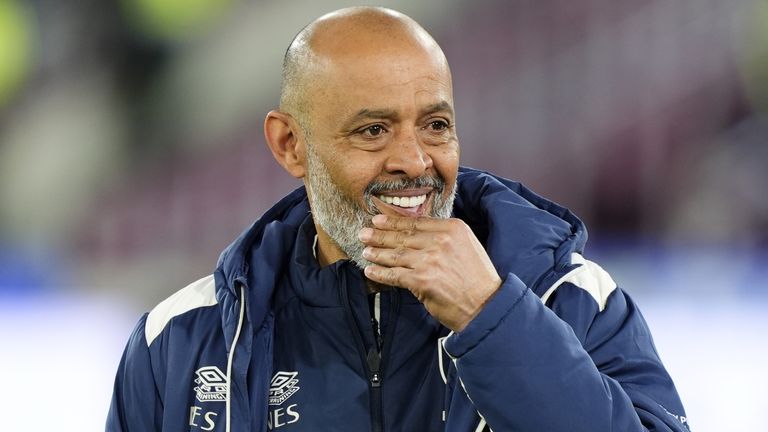 West Ham United manager Nuno Espirito Santo during the Premier League match at London Stadium, London. Picture date: Friday April 10, 2026.