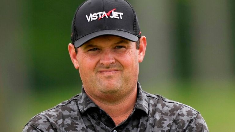 Patrick Reed waits to putt on the 10th green during the second round of the PGA Championship golf tournament at Aronimink Golf Club