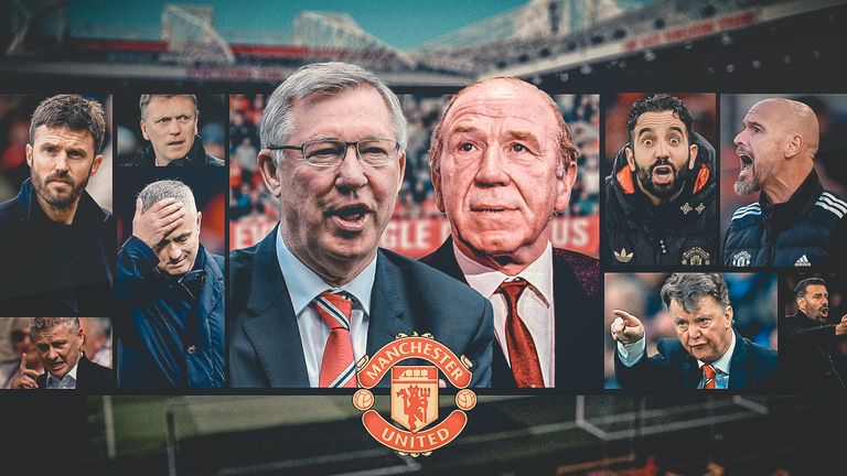 Sir Alex Ferguson and Sir Matt Busby are the only two men to have won top tier league titles at Man Utd since World War II