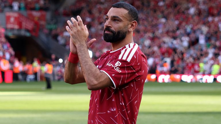 An emotional Mohamed Salah says farewell to Anfield