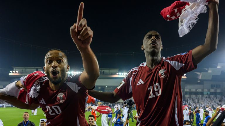 Ahmed Fathy Abdoulla (left) Almoez Ali helped send Qatar to the World Cup