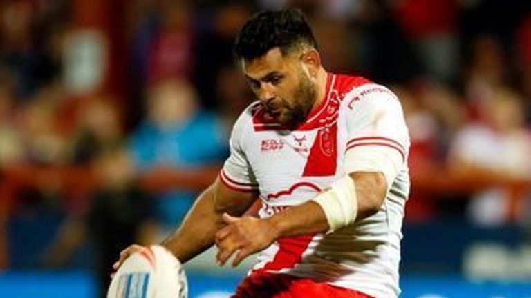 Hull KR's Rhyse Martin scores a penalty during the Betfred Super League match at Sewell Group Craven Park, Hull. Picture date: Friday August