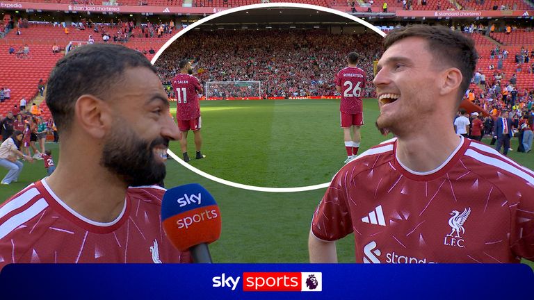 Mohamed Salah and Andy Robertson bid an emotional farewell to Liverpool after their final game at Anfield, thanking fans and teammates following years of unforgettable memories and success with the club.