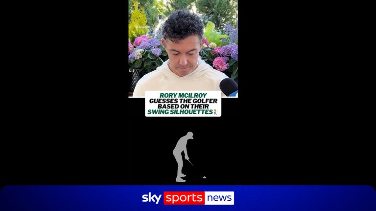 Can Rory guess the golfer based on swing silhouettes?