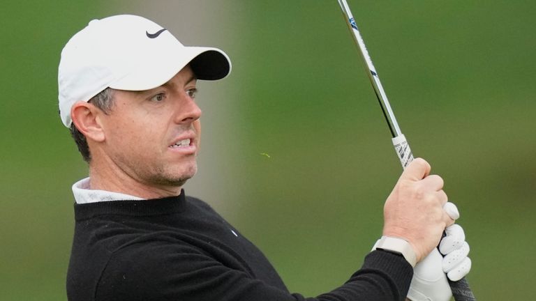 Rory McIlroy, of Northern Ireland, hits from the fairway on the 10th hole during the first round of the PGA Championship