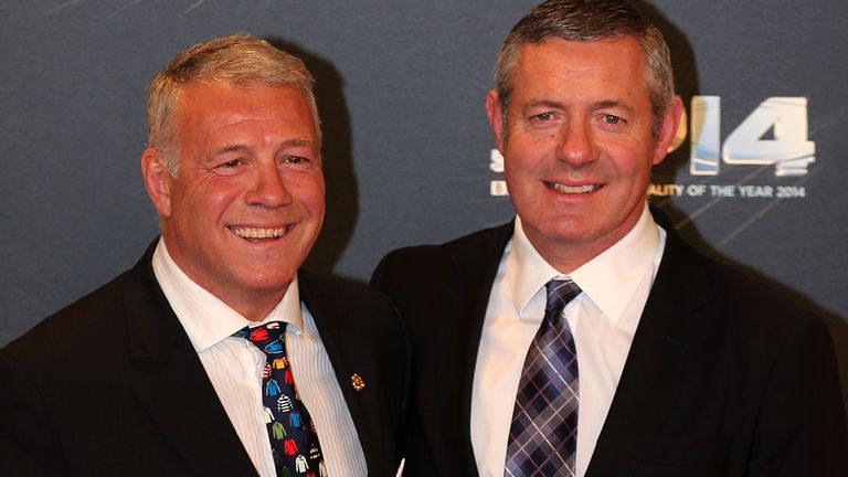 Scott Hastings (left) pictured with brother Gavin at BBC Sports Personality of the Year in 2014 held in Glasgow