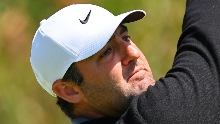 Defending champion Scottie Scheffler is chasing down the lead at the PGA Championship 