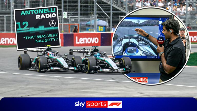 At the SkyPad, Karun Chandhok analysed the wheel-to-wheel battle between George Russell and Kimi Antonelli, which ended with Antonelli coming off track during the Canada Sprint.