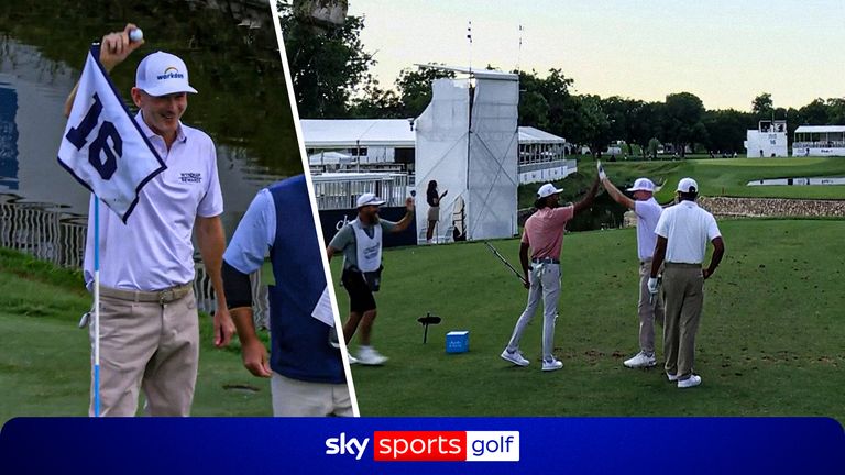 Brandt Snedeker hits a 'slam-dunk' hole-in-one at the Charles Schwab Challenge