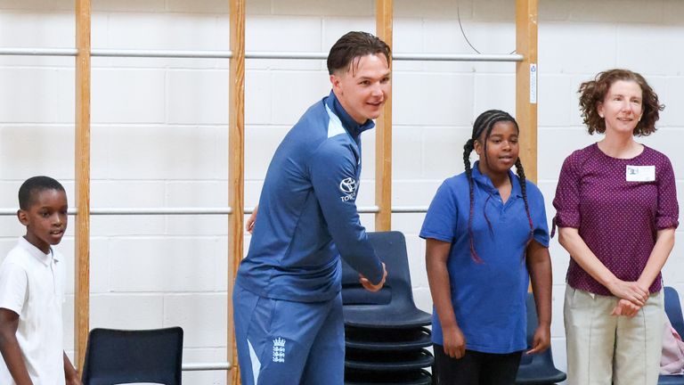 Sonny Baker was speaking at John Henry Newman Academy, at an event run by children's charity Chance to Shine