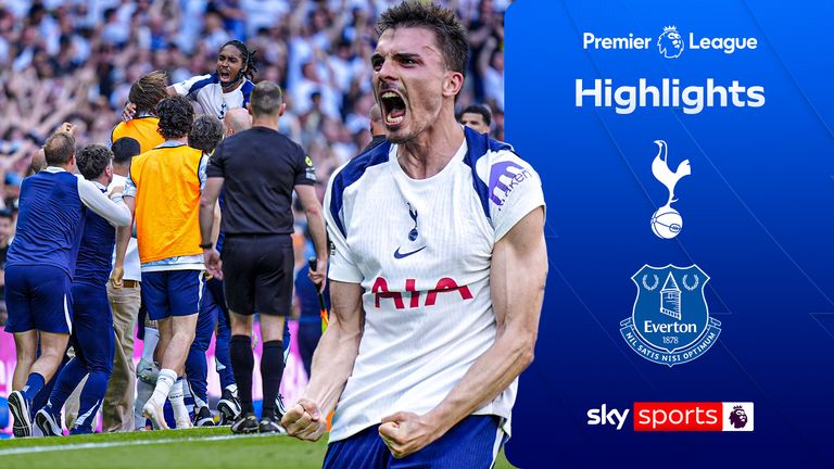 Highlights from the Premier League match between Spurs and Everton.