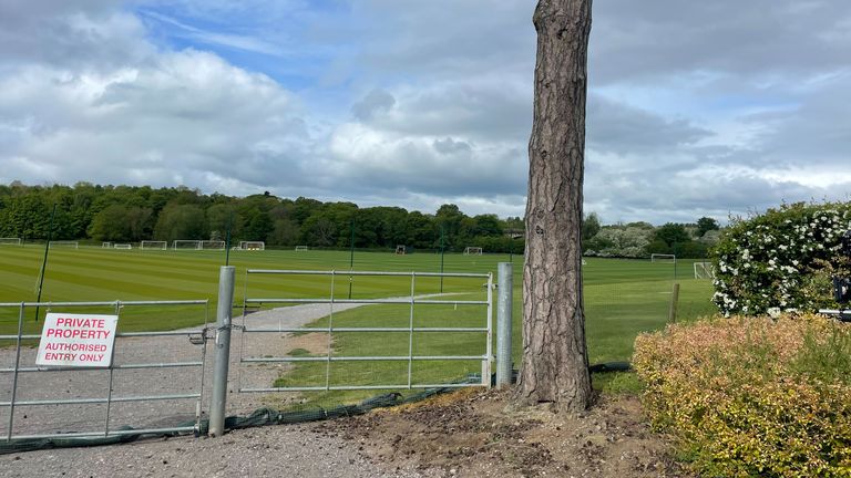 This is the spot where Middlesbrough spotted the Southampton spy, who was stood behind the tree, next to the hedge.