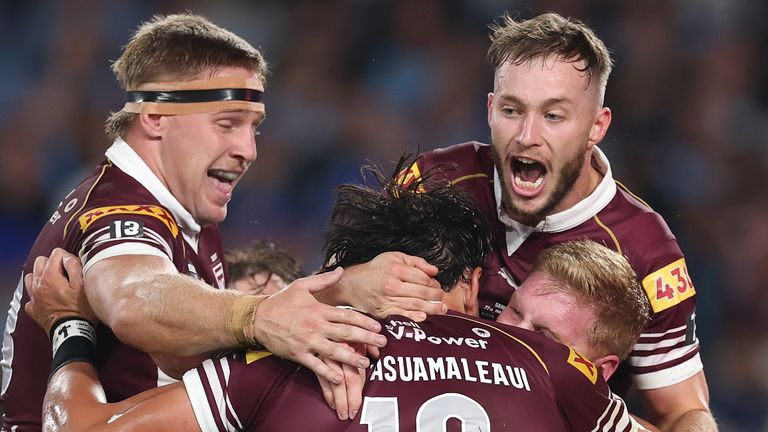 SYDNEY, AUSTRALIA - MAY 27: during game one of the 2026 Men's State of Origin series between New South Wales Blues and Queensland Maroons 
