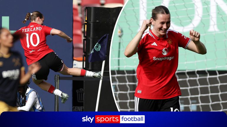Elisabeth Terland shows his clinical finishing with scoring a first-half hat-trick against West Ham in their first game of the World Sevens Football tournament. 