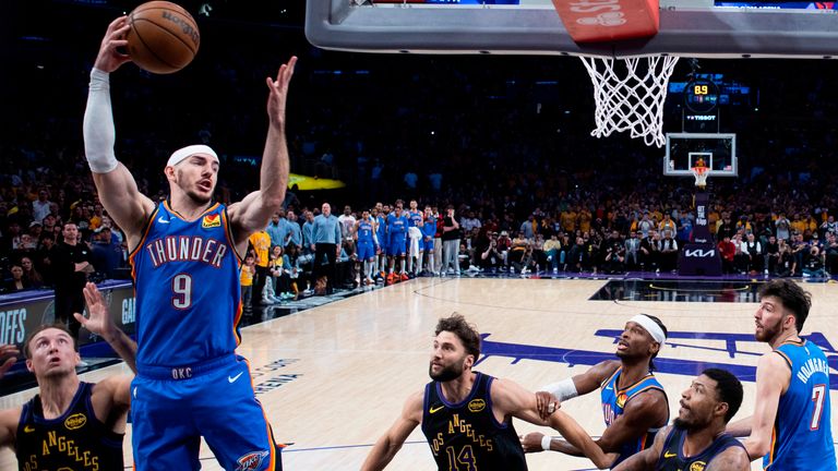 Alex Caruso, do Oklahoma City Thunder, fez 9 pontos