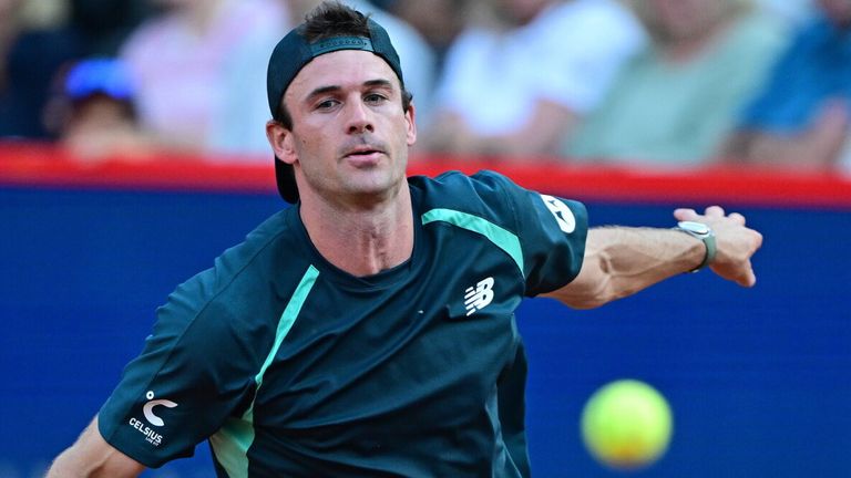 Tommy Paul in action at the Hamburg Open
