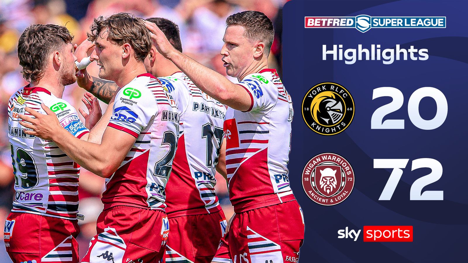 York 20-72 Wigan Warriors: Jai Field and Zach Eckersley-Hodkinson score hat-tricks in Super League rout