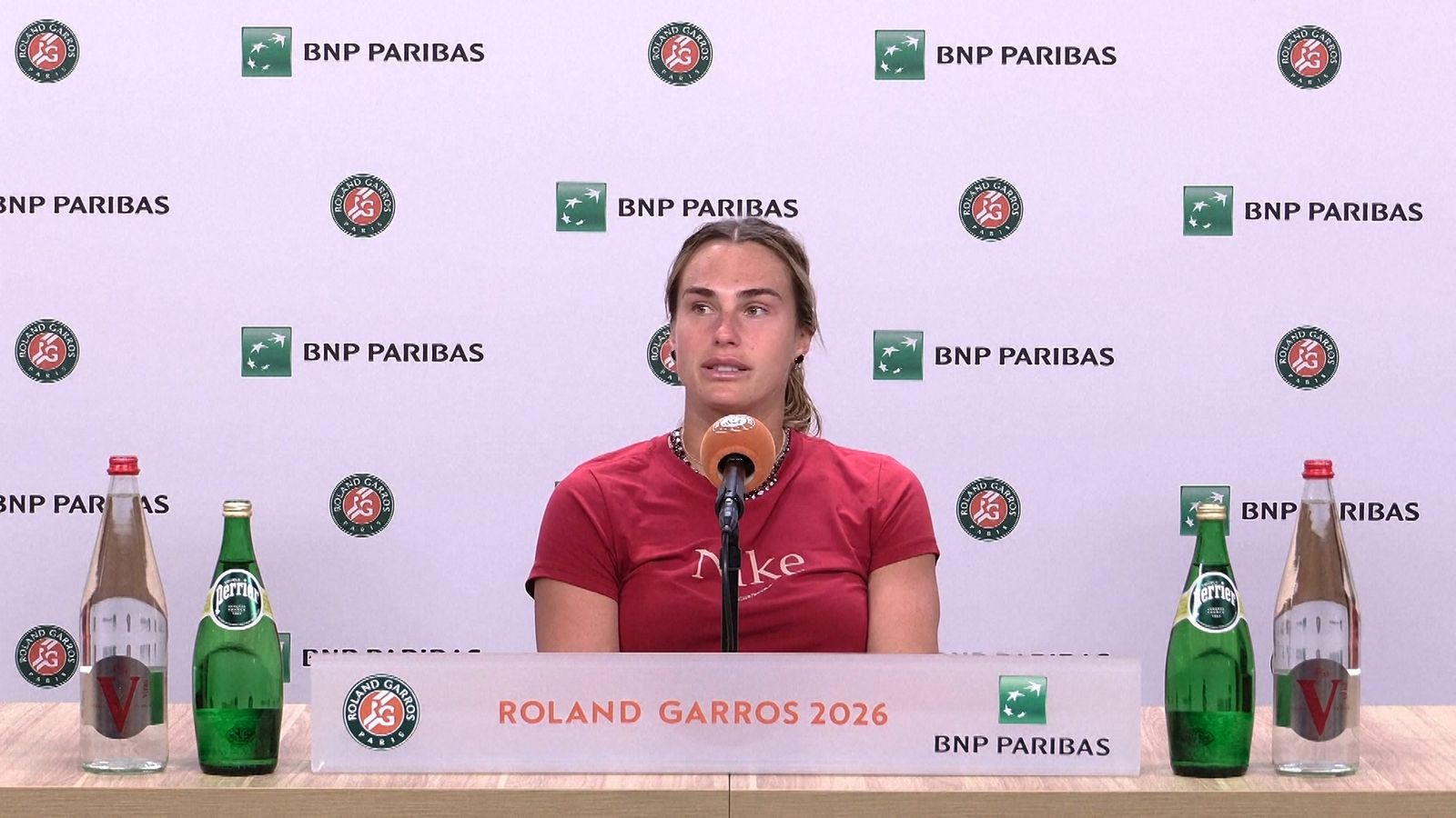 Roland-Garros: Aryna Sabalenka after French Open defeat to Diana Shnaider: I just want to quit tennis right now