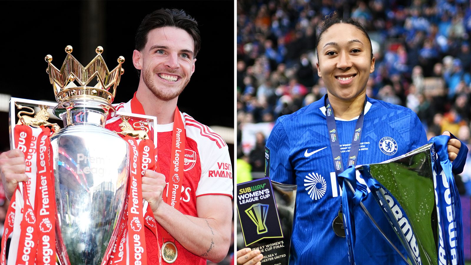 Arsenal midfielder Declan Rice and Chelsea forward Lauren James shortlisted for PFA Player of the Year awards