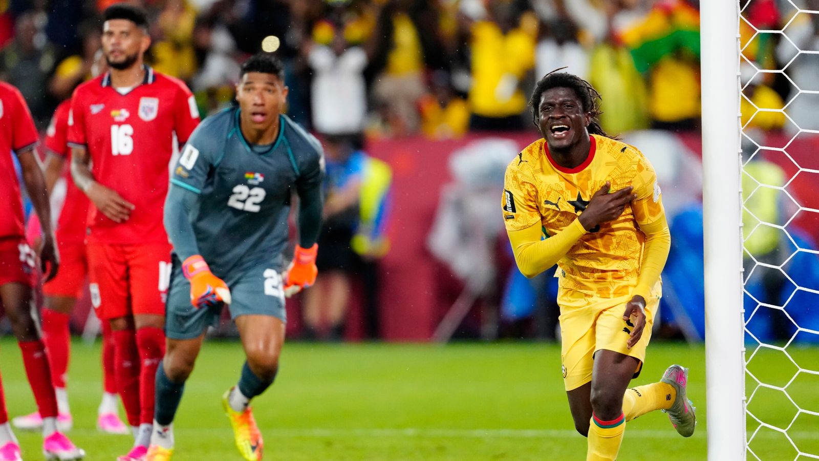 World Cup: Ghana 1-0 Panama – Caleb Yirenkyi scores 95th-minute winner for Carlos Queiroz’s side in Group L opener World Cup: Ghana 1-0 Panama – Caleb Yirenkyi scores 95th-minute winner for Carlos Queiroz’s side in Group L opener