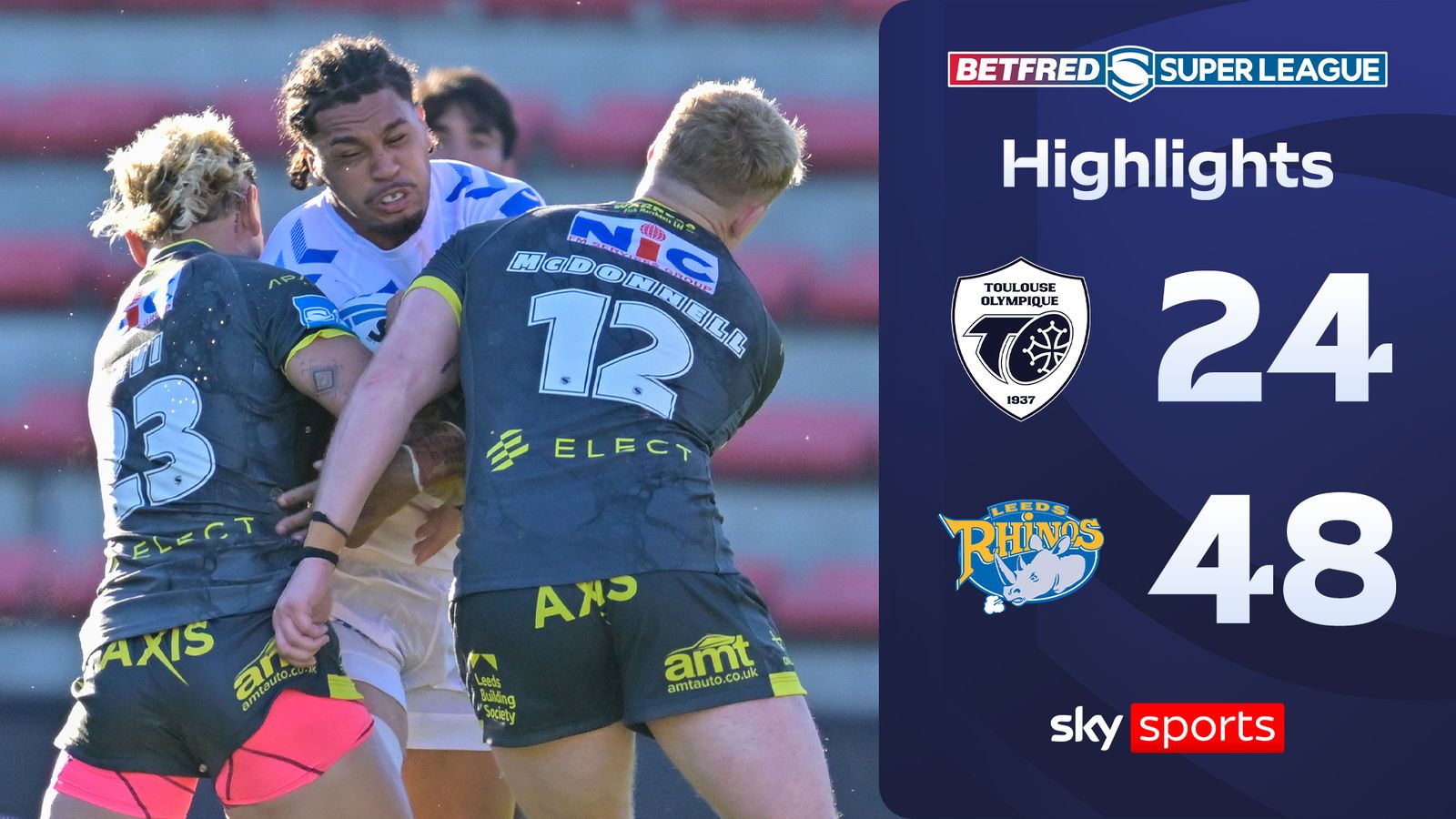 Toulouse Olympique 24-48 Leeds Rhinos | Super League Highlights