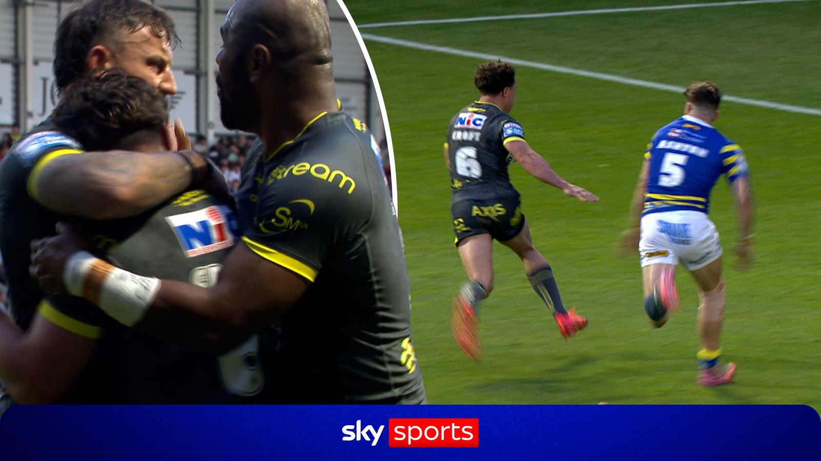 Warrington Wolves vs Leeds Rhinos: Ash Handley breaks line and finds Brodie Croft to extend lead!