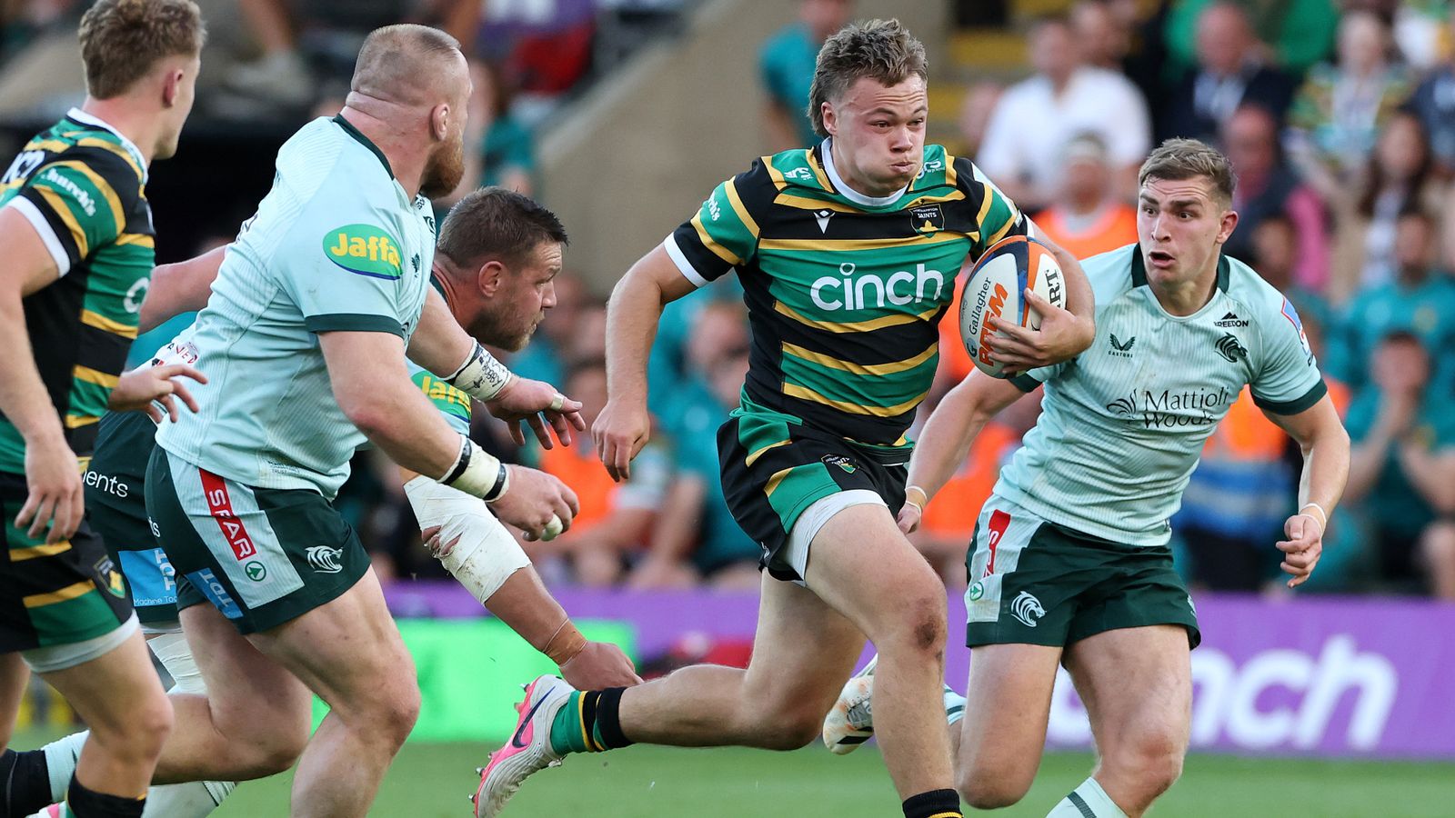 Northampton reach Gallagher Prem final with fine win over East Midlands rivals Leicester at Franklin's Gardens