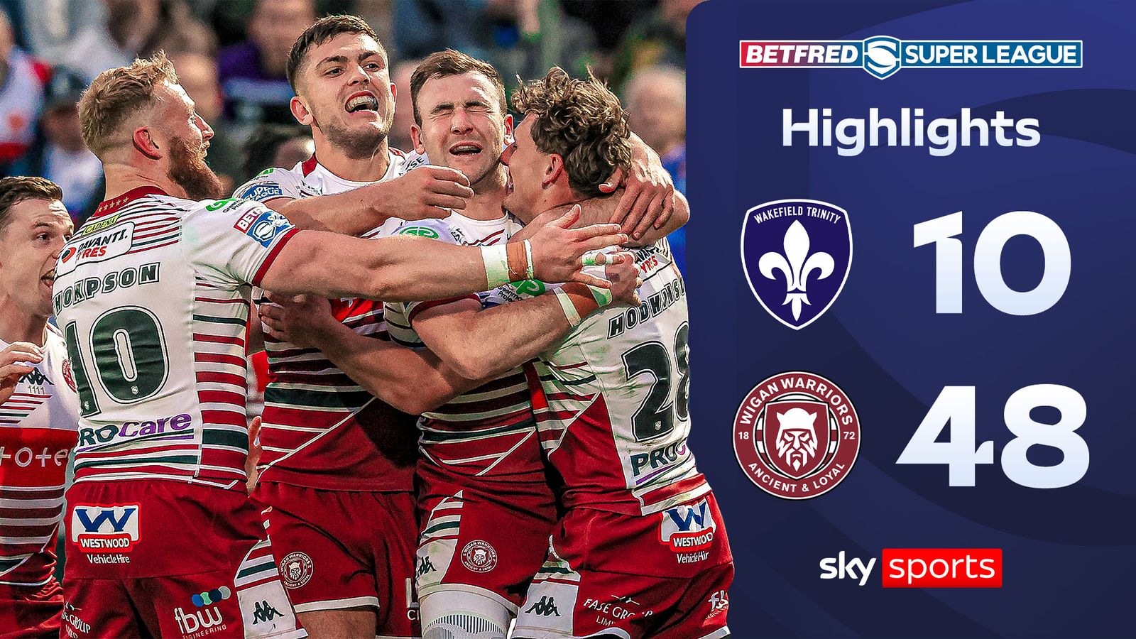 Wakefield Trinity 10-48 Wigan Warriors | Super League highlights